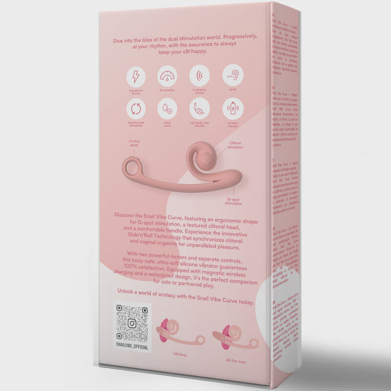 Snail Vibe - Vibromasseur courbe rose