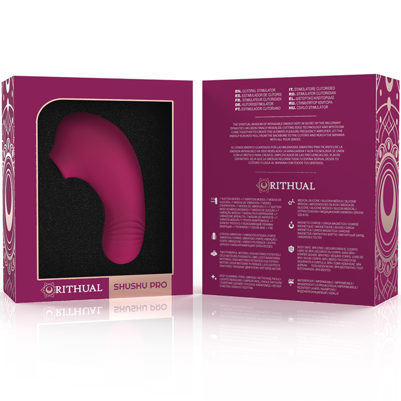 Stimolatore Clitorideo Portatile Shushu Pro Con Doppio Motore Ricarica Magnetica Silicone Impermeabile Rithual