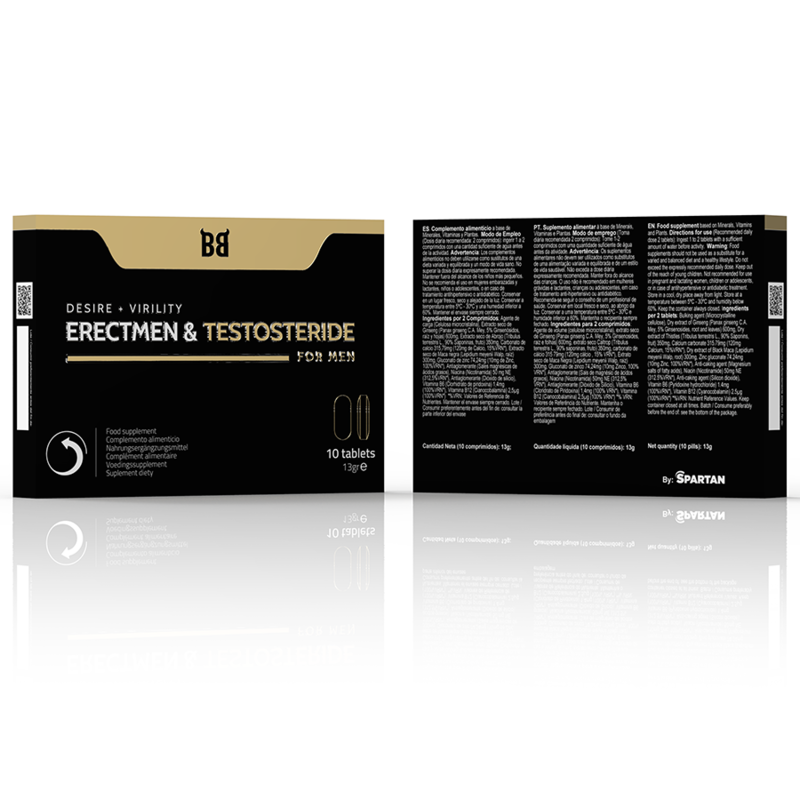 Black Bull - Erectmen Power, testostérone et testostérone pour hommes 10 capsules