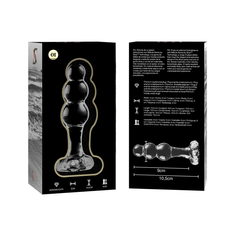 Nebula Series By Ibiza - Model 1 Clear Borosilicate Glass Cap 10.5 Cm -O- 3 Cm