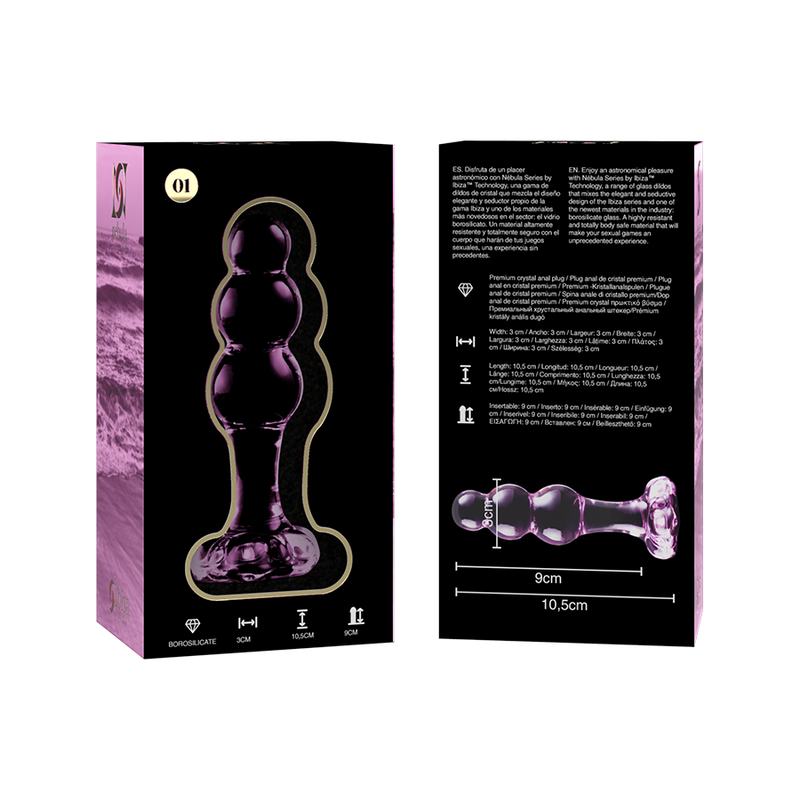 Nebula Series By Ibiza - Model 1 Clear Borosilicate Glass Cap 10.5 Cm -O- 3 Cm