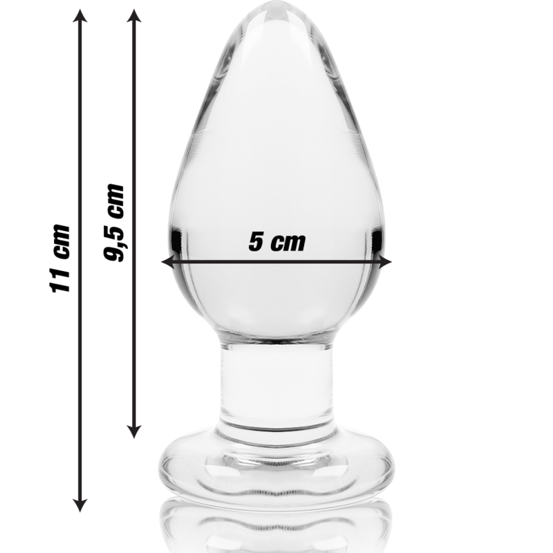 Nebula Series By Ibiza - Model 3 Transparent Borosilicate Glass Anal Plug 11 Cm -O- 5 Cm