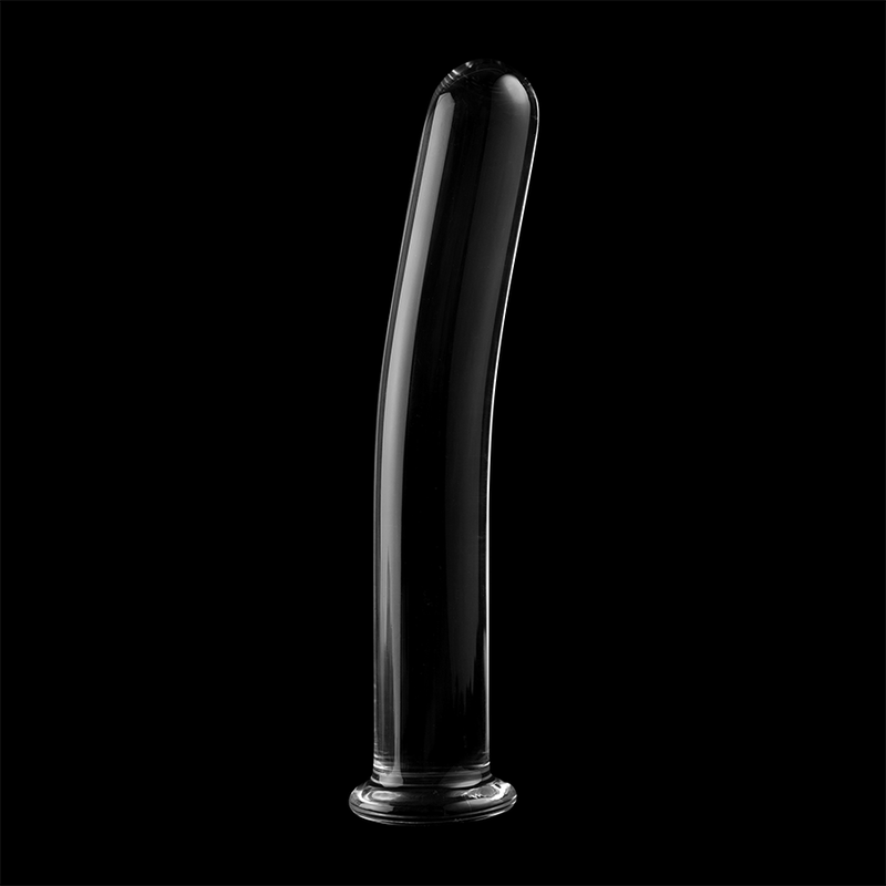Dildo anale in vetro borosilicato trasparente 14.5 cm durevole elegante ipoallergenico Nebula Series By Ibiza