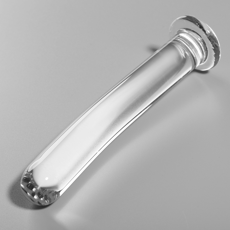 Fallo dildo in cristallo vetro borosilicato trasparente 15.5 cm sicuro e ipoallergenico serie Nebula Ibiza