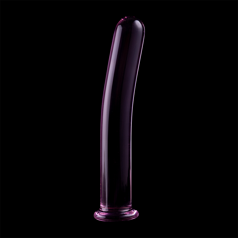 Fallo dildo in cristallo vetro borosilicato trasparente 15.5 cm sicuro e ipoallergenico serie Nebula Ibiza