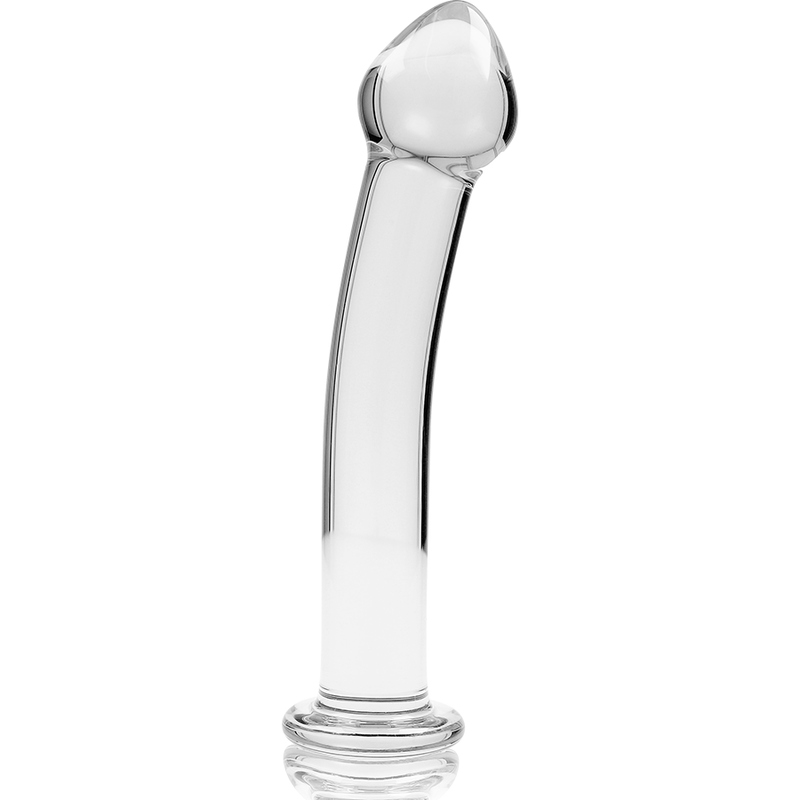 Dildo fallo in cristallo vetro borosilicato 16 cm con base Nebula Series By Ibiza