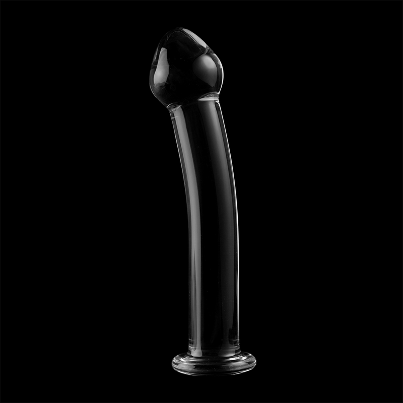 Dildo fallo in cristallo vetro borosilicato 16 cm con base Nebula Series By Ibiza