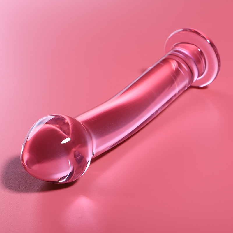 Dildo fallo in cristallo vetro borosilicato 16 cm con base Nebula Series By Ibiza