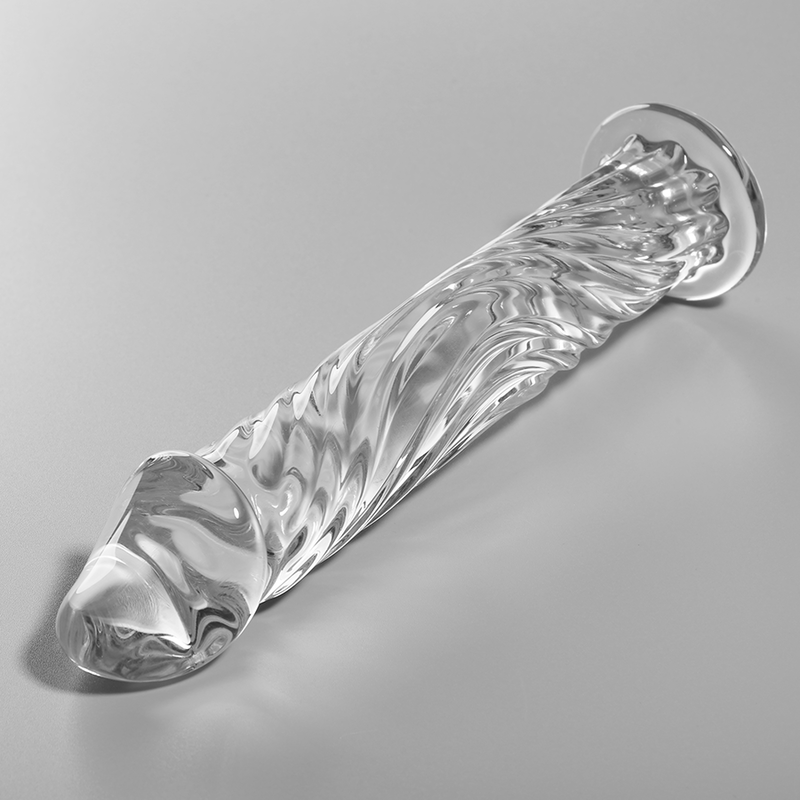 Dildo in cristallo vetro borosilicato 17 cm per esperienze di piacere uniche nebula series by ibiza