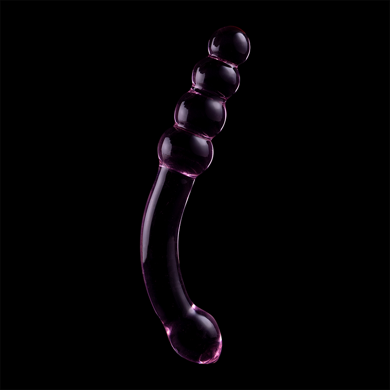 Dildo anale in vetro borosilicato trasparente 18.5 cm design elegante ipoallergenico Nebula Series By Ibiza