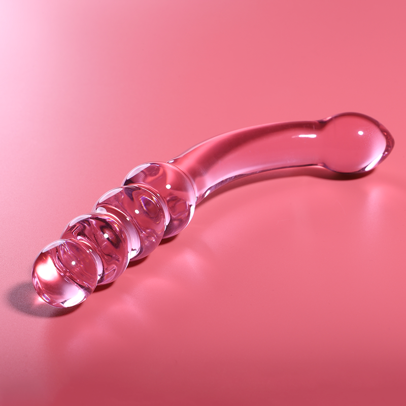 Dildo anale in vetro borosilicato trasparente 18.5 cm design elegante ipoallergenico Nebula Series By Ibiza
