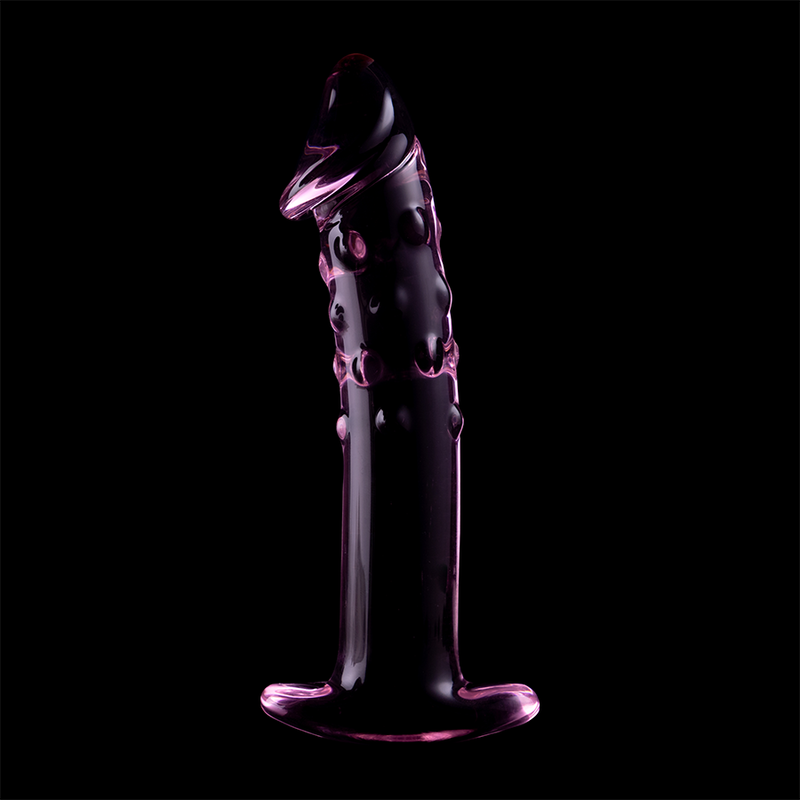 Dildo in cristallo vetro borosilicato trasparente design elegante 18.5 cm ipoallergenico e sicuro Nebula Series by Ibiza