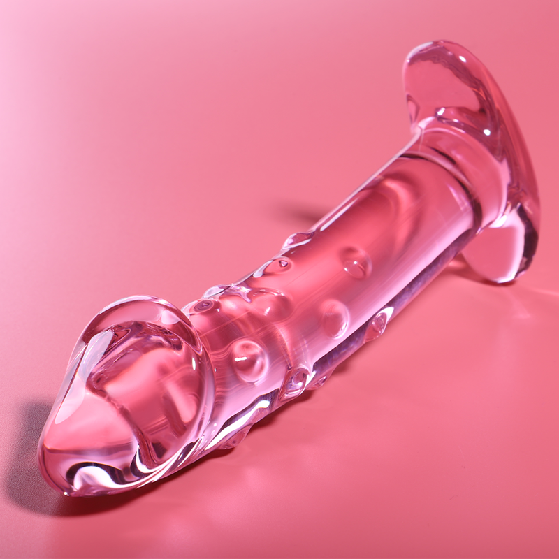 Dildo in cristallo vetro borosilicato trasparente design elegante 18.5 cm ipoallergenico e sicuro Nebula Series by Ibiza