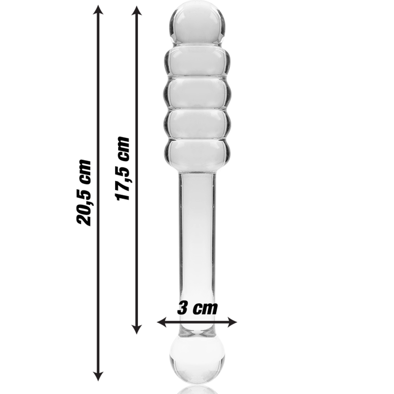 Nebula Series By Ibiza - Model 20 Transparent Borosilicate Glass Dildo 20.5 Cm -O- 3 Cm