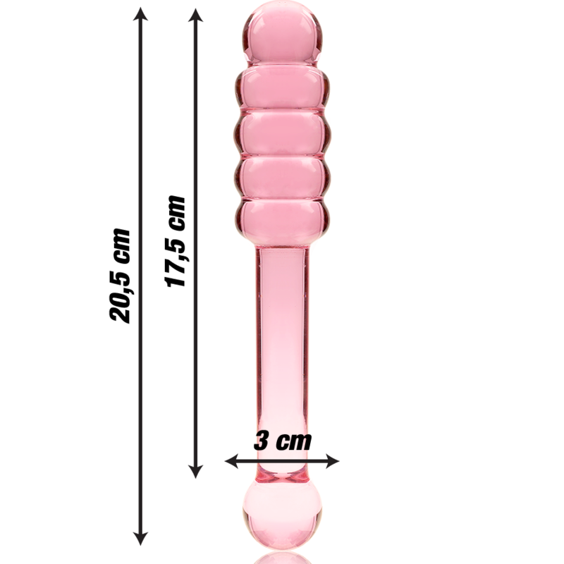Nebula Series By Ibiza - Model 20 Transparent Borosilicate Glass Dildo 20.5 Cm -O- 3 Cm