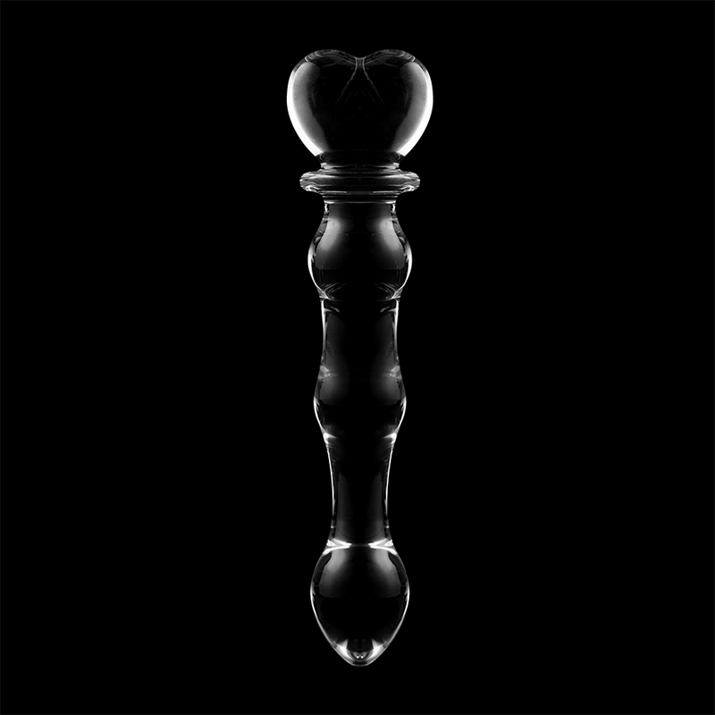 Dildo fallo in cristallo vetro borosilicato 20.5 cm design elegante ipoallergenico sicuro nebula series by ibiza