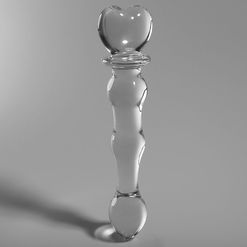 Dildo fallo in cristallo vetro borosilicato 20.5 cm design elegante ipoallergenico sicuro nebula series by ibiza