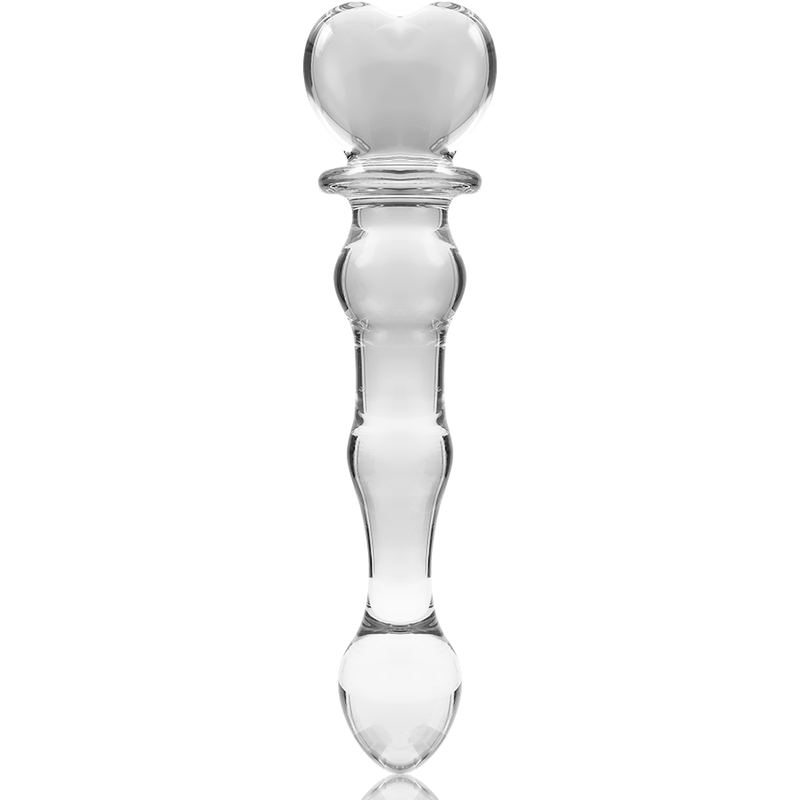 Dildo fallo in cristallo vetro borosilicato 20.5 cm design elegante ipoallergenico sicuro nebula series by ibiza