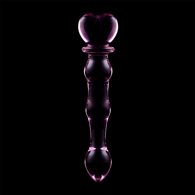 Dildo fallo in cristallo vetro borosilicato 20.5 cm design elegante ipoallergenico sicuro nebula series by ibiza