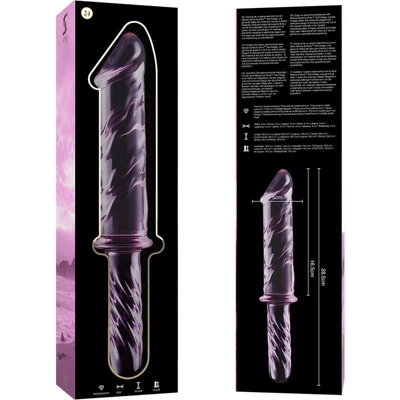 Dildo fallo in cristallo vetro borosilicato ipoallergenico alto standard di sicurezza e durata Nebula Series By Ibiza
