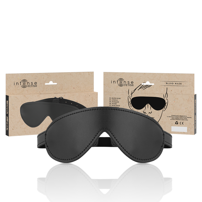 Maschera da sottomissione in pelle vegana con rivestimento interno in neoprene fetish bdsm 