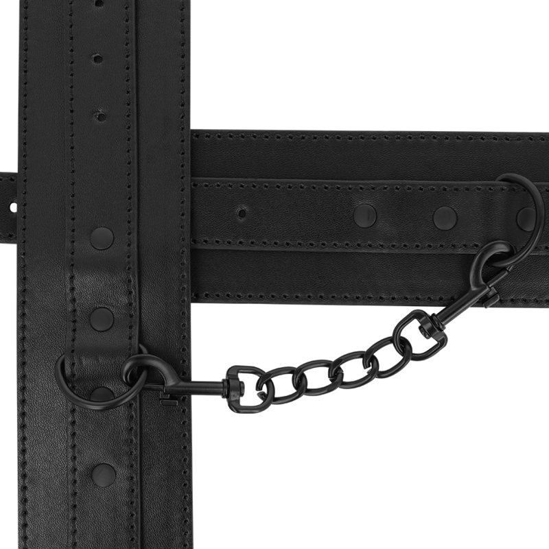Cavigliera bondage in pelle vegana e neoprene con catenella regolabile Fetish