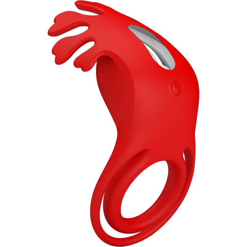 Pretty Love - Ruben Vibrating Ring 7 Vibrations In Red Silicone