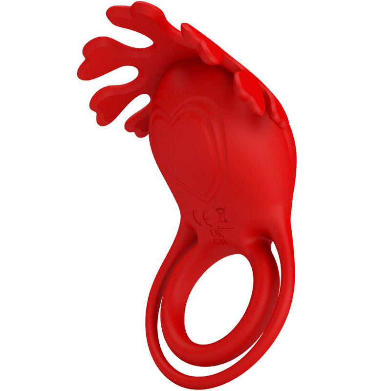 Pretty Love - Ruben Vibrating Ring 7 Vibrations In Red Silicone