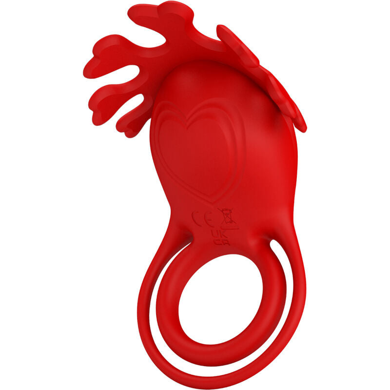 Pretty Love - Ruben Vibrating Ring 7 Vibrations In Red Silicone