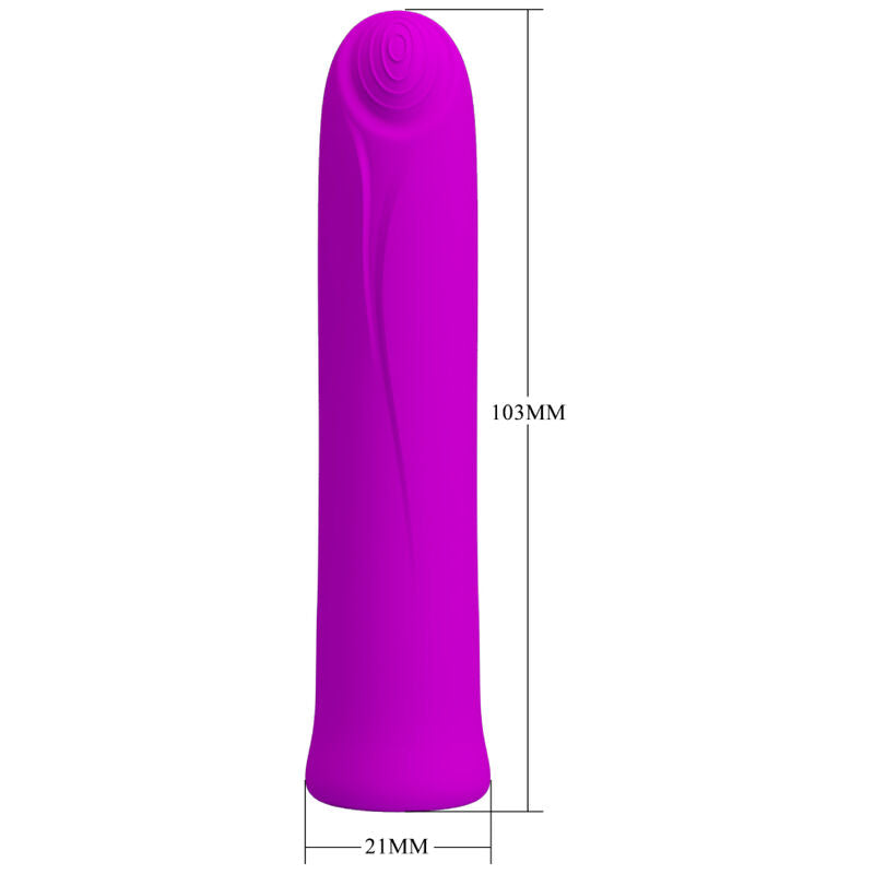 Vibratore mini silicone viola 12 modalità di vibrazione ricaricabile usb design compatto e funzione memoria pretty love flirtation