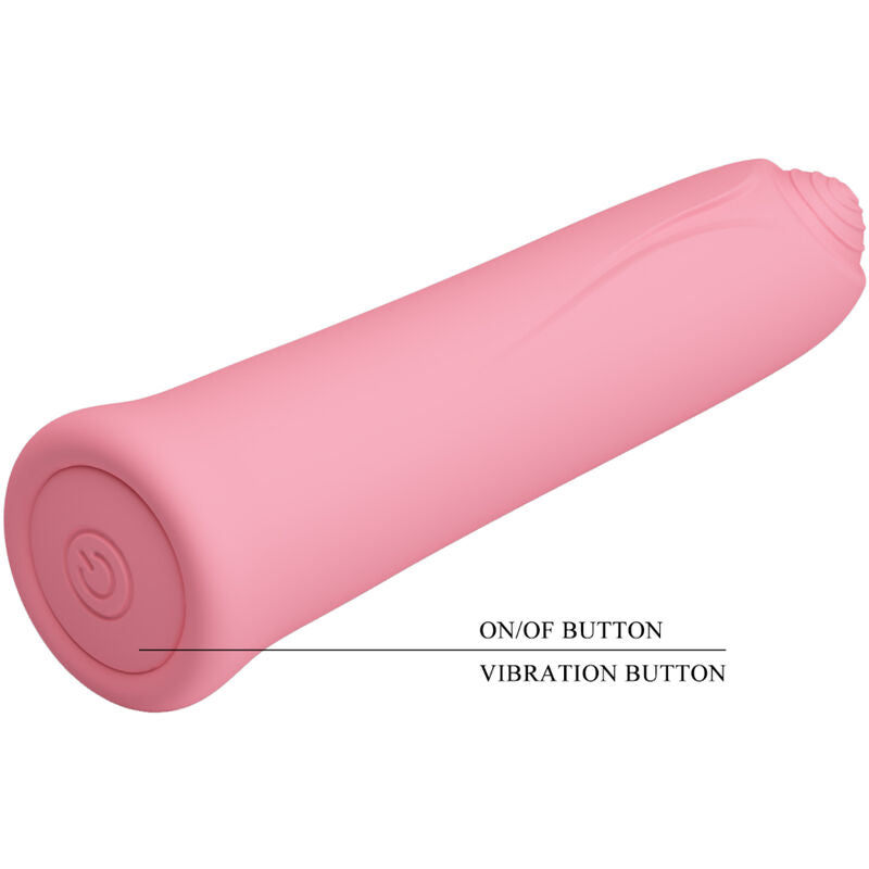 Mini vibratore silicone rosa 12 modalità di vibrazione funzione memoria ricaricabile USB Pretty Love Flirtation