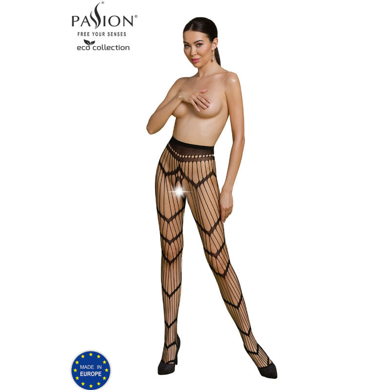 Passion - Collezione Eco Bodystocking Eco S006 Nero