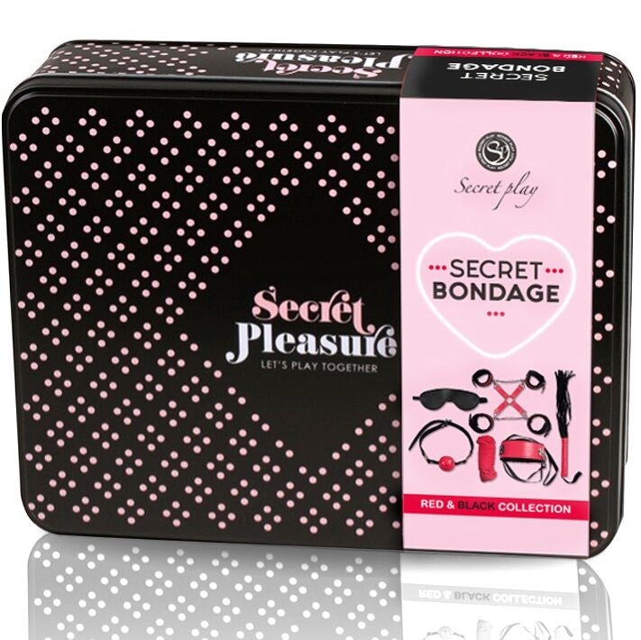 Set secret bondage completo di 8 accessori kit completo festish bondage rosso