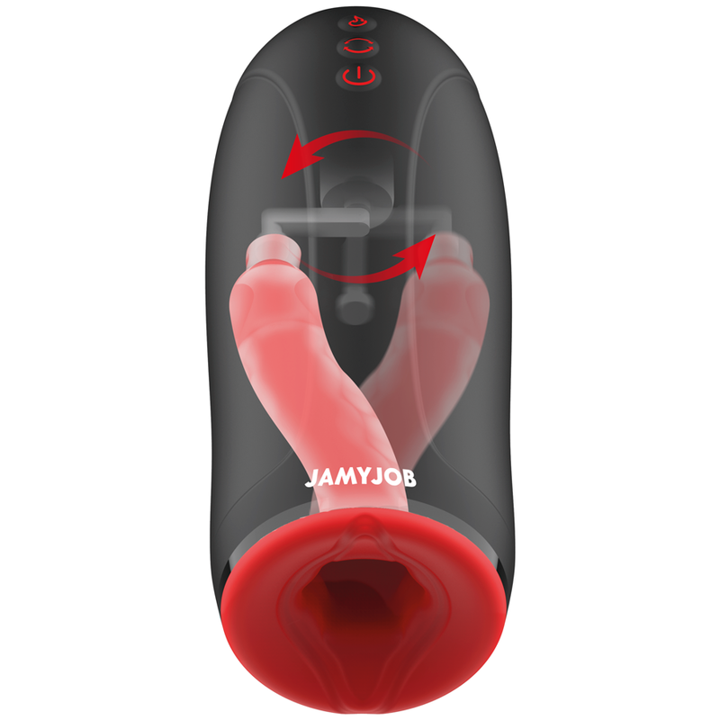 Masturbatore maschile vibrazione modalità oscillazione effetto riscaldante silicone impermeabile Jamyjob