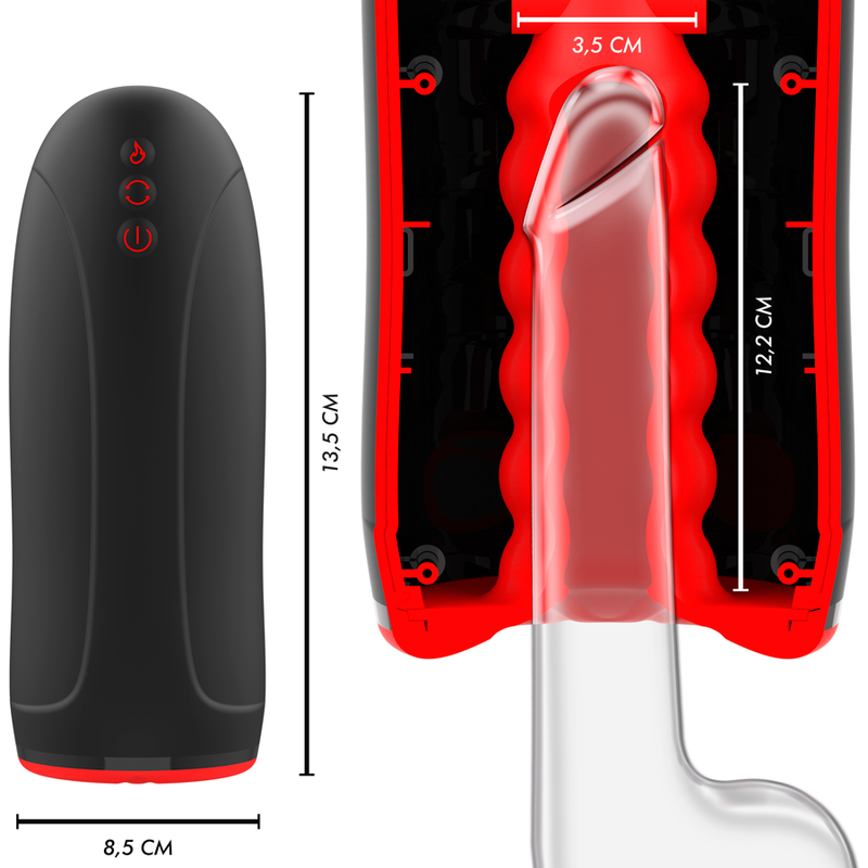 Masturbatore maschile vibrazione modalità oscillazione effetto riscaldante silicone impermeabile Jamyjob