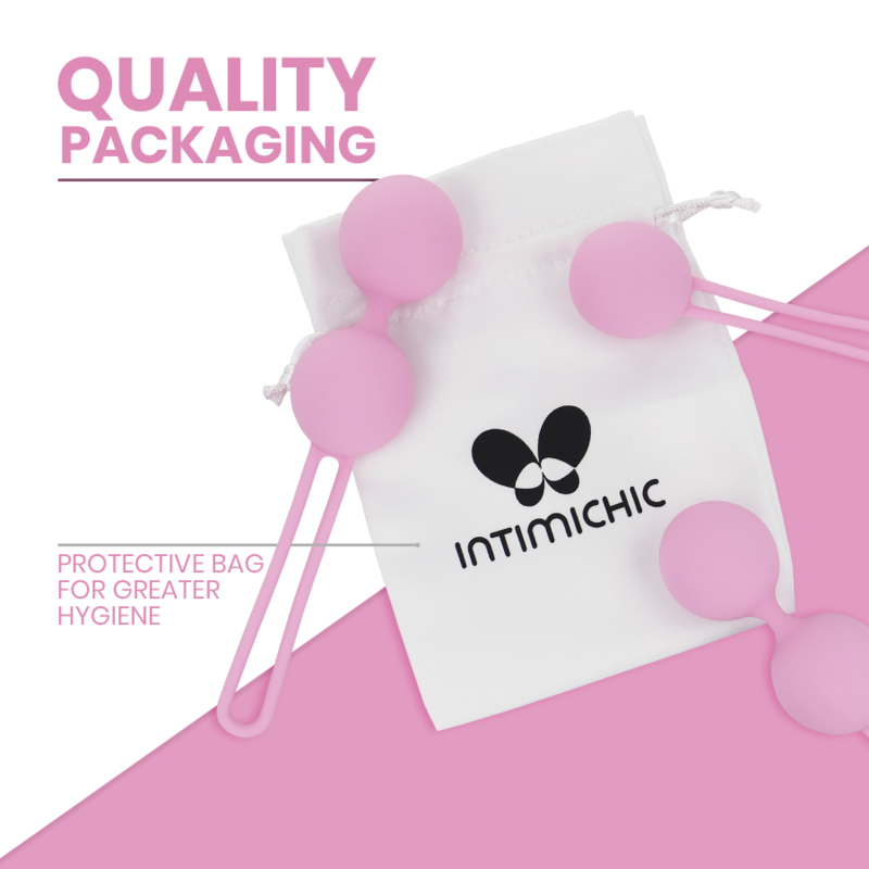 Palline per allenamento trainer pavimento pelvico in silicone ipoallergenico riabilitazione Kegel tre taglie ergonomiche Intimichic