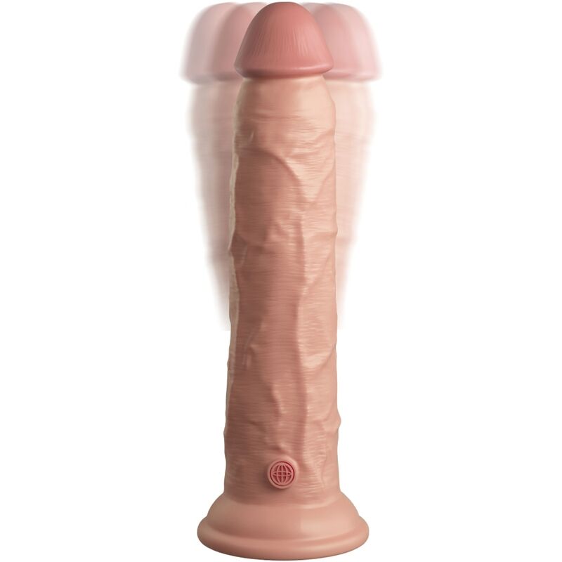 King Cock - Elite Vibratore Dildo Realistico E Telecomando In Silicone 23 Cm