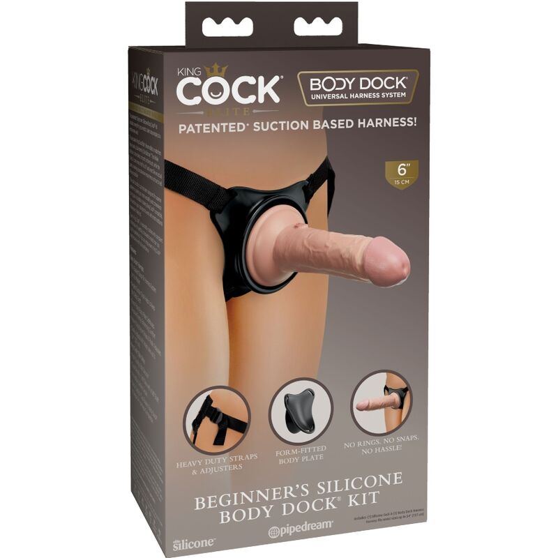 King Cock - Elite Imbragatura Regolabile Con Dildo 15.2 Cm Per Principianti