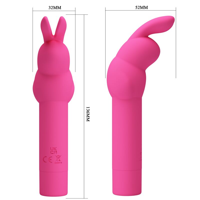 Vibratore clitoride silicone impermeabile con 10 modalità vibrazione facile uso ideale per viaggi Pretty Love