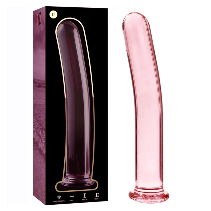 Nebula Series By Ibiza - Model 17 Transparent Borosilicate Glass Dildo 18.5 Cm -O- 3 Cm