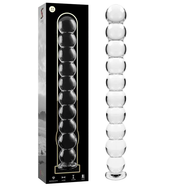 Nebula Series By Ibiza - Model 22 Transparent Borosilicate Glass Dildo 21.5 Cm -O- 2.5 Cm