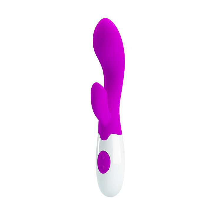 Vibratore ergonomico verde e bianco 30 impulsi vibrazione silicone FDA stimolazione clitoridea Pretty Love Flirtation
