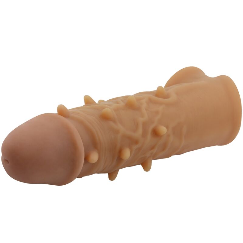 Manica estensione pene stimolante silicone sommegibile anello testicoli realistico PRETTY LOVE MALE