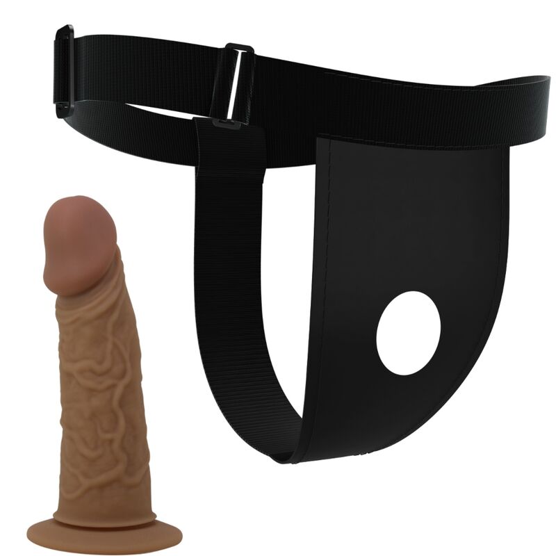 Strap-on imbracatura Strap-On Universale con Dildo in Silicone Impermeabile Color Marrone con Vibratore Pretty Love
