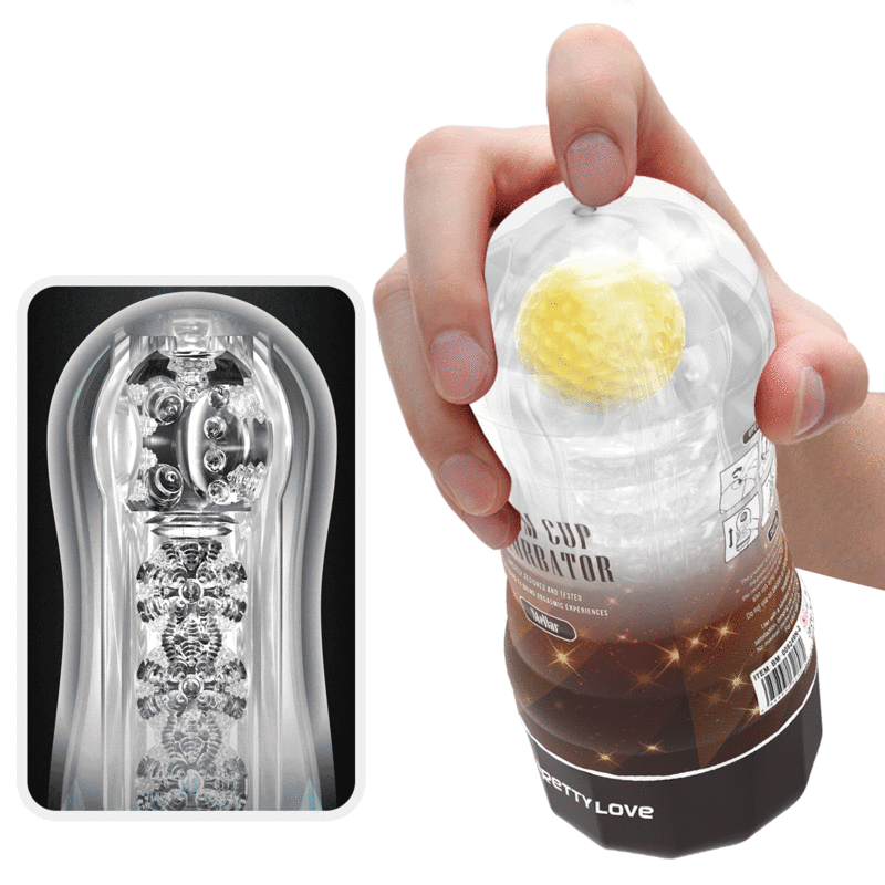 Masturbatore con ruote ultra realistico impermeabile e morbido design a sfera rotante per massime sensazioni Pretty Love Male