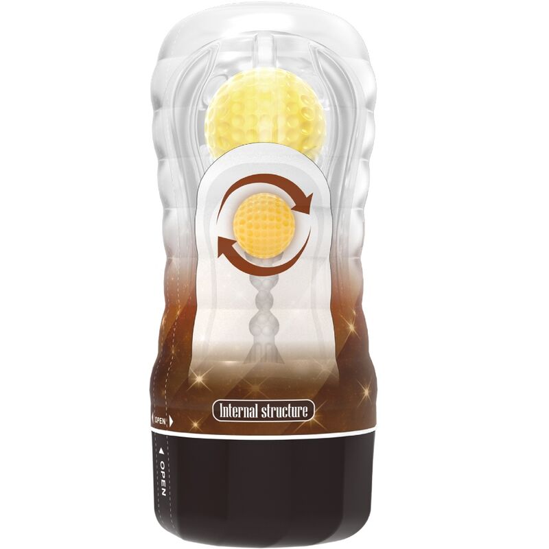 Masturbatore con ruote ultra realistico impermeabile e morbido design a sfera rotante per massime sensazioni Pretty Love Male