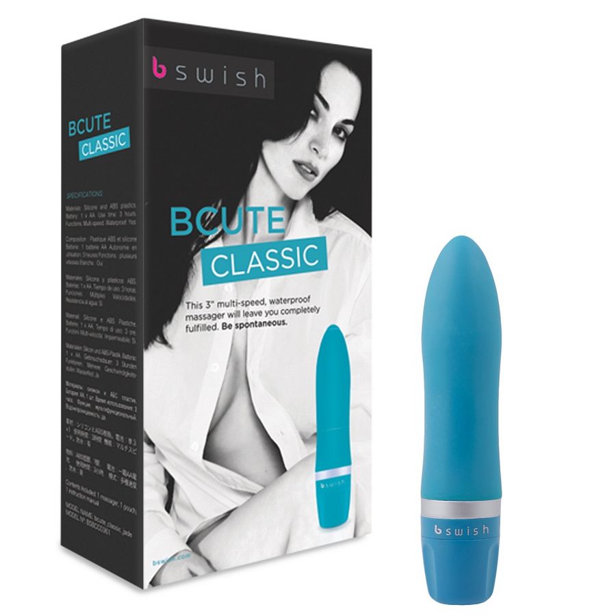 massaggiatore vibrante multifunzione sommergibile stimolatore clitoride e zone erogene in silicone morbido B Swish