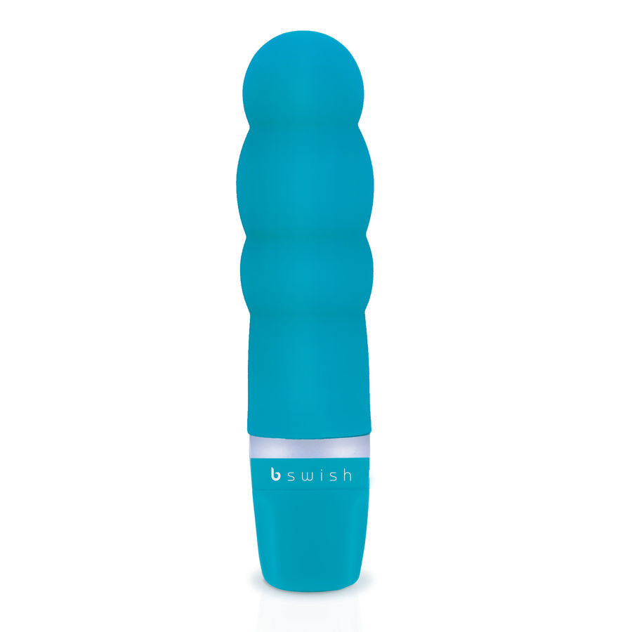 Vibratore classico anonimo versatile Bcute Classic Pearl blu con vibrazioni regolabili e silicone morbido B Swish