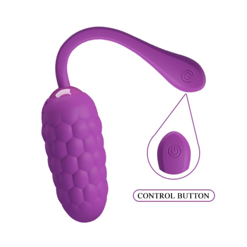 uovo vibrante con texture marina 12 funzioni di vibrazione silicone ricaricabile violetto pretty love smart