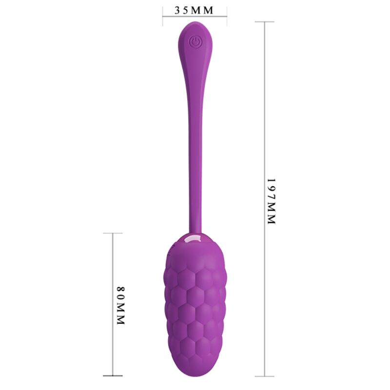 uovo vibrante con texture marina 12 funzioni di vibrazione silicone ricaricabile violetto pretty love smart